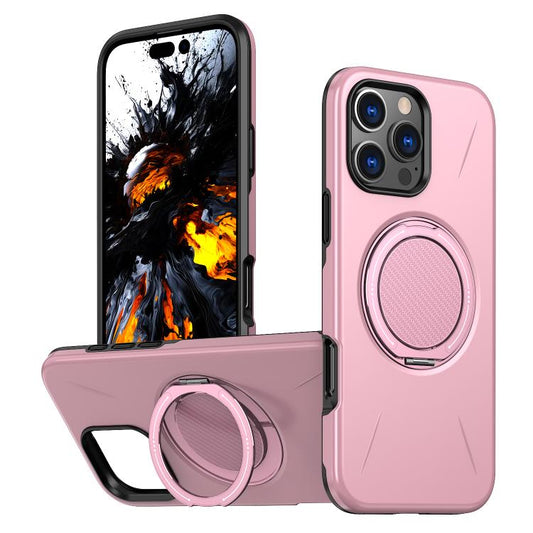 For iPhone 16 Pro Max Kalebol Magnetic MagSafe Rotation Holder PC Phone Case(Pink) - iPhone 16 Pro Max Cases by Kalebol | Online Shopping UK | buy2fix