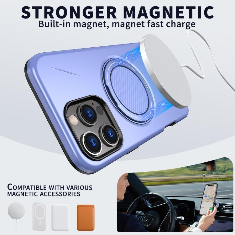 For iPhone 16 Pro Max Kalebol Magnetic MagSafe Rotation Holder PC Phone Case(Lilac) - iPhone 16 Pro Max Cases by Kalebol | Online Shopping UK | buy2fix
