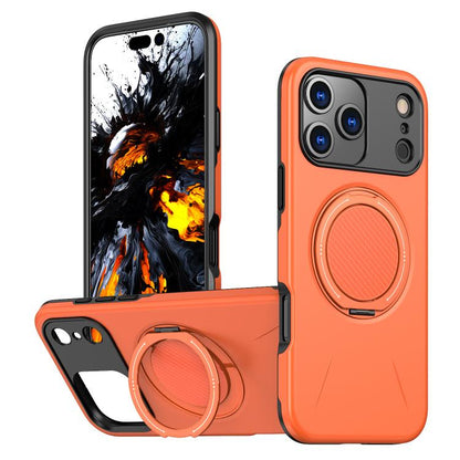 For iPhone 17 Pro Max Kalebol Magnetic MagSafe Rotation Holder PC Phone Case(Orange) - iPhone 17 Pro Max Cases by Kalebol | Online Shopping UK | buy2fix
