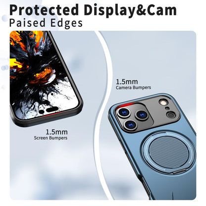 For iPhone 17 Pro Max Kalebol Magnetic MagSafe Rotation Holder PC Phone Case(Blue) - iPhone 17 Pro Max Cases by Kalebol | Online Shopping UK | buy2fix
