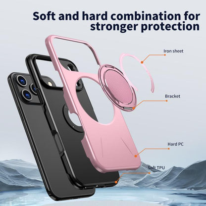 For iPhone 17 Pro Max Kalebol Magnetic MagSafe Rotation Holder PC Phone Case(Pink) - iPhone 17 Pro Max Cases by Kalebol | Online Shopping UK | buy2fix