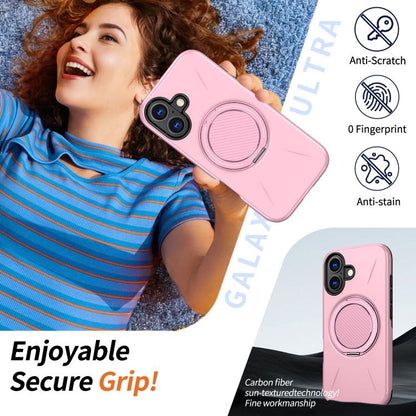 For iPhone 17 Kalebol Magnetic MagSafe Rotation Holder PC Phone Case(Pink) - iPhone 17 Cases by Kalebol | Online Shopping UK | buy2fix