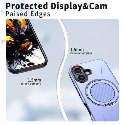 For iPhone 17 Kalebol Magnetic MagSafe Rotation Holder PC Phone Case(Lilac) - iPhone 17 Cases by Kalebol | Online Shopping UK | buy2fix