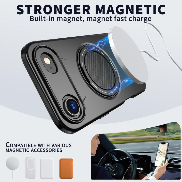 For iPhone 17 Air Kalebol Magnetic MagSafe Rotation Holder PC Phone Case(Black) - iPhone 17 Air Cases by Kalebol | Online Shopping UK | buy2fix