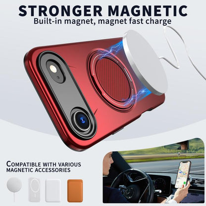 For iPhone Air Kalebol Magnetic MagSafe Rotation Holder PC Phone Case(Red) - iPhone Air Cases by Kalebol | Online Shopping UK | buy2fix