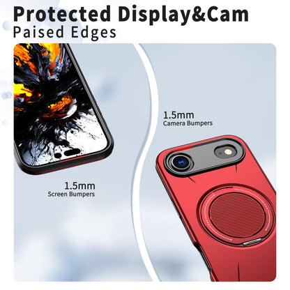 For iPhone Air Kalebol Magnetic MagSafe Rotation Holder PC Phone Case(Red) - iPhone Air Cases by Kalebol | Online Shopping UK | buy2fix