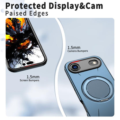 For iPhone 17 Air Kalebol Magnetic MagSafe Rotation Holder PC Phone Case(Blue) - iPhone 17 Air Cases by Kalebol | Online Shopping UK | buy2fix