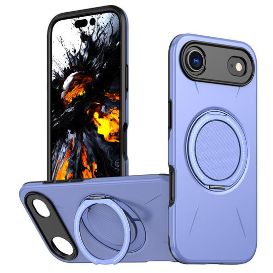 For iPhone Air Kalebol Magnetic MagSafe Rotation Holder PC Phone Case(Lilac)