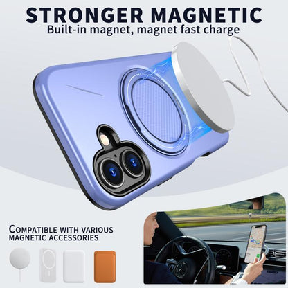For iPhone 16 Plus Kalebol Magnetic MagSafe Rotation Holder PC Phone Case(Lilac) - iPhone 16 Plus Cases by Kalebol | Online Shopping UK | buy2fix