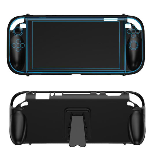 For Nintendo Switch 2 Game Game Console TPU Protective Case with Back Support(Black) - Cases by buy2fix | Online Shopping UK | buy2fix