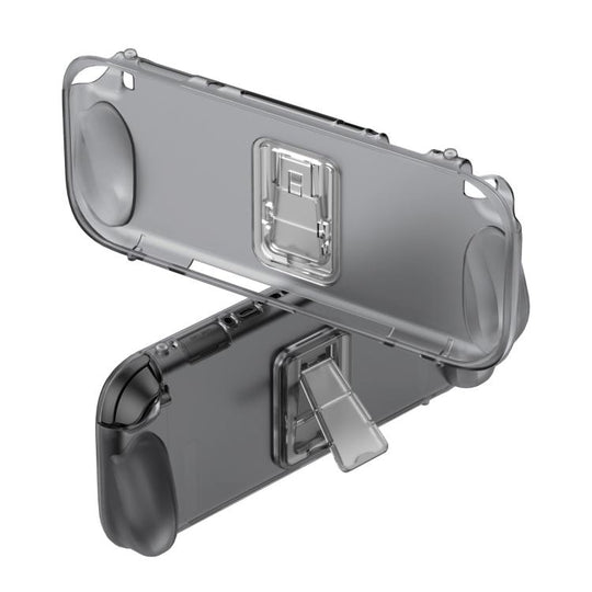 For Nintendo Switch 2 Game Game Console TPU Protective Case with Back Support(Transparent)