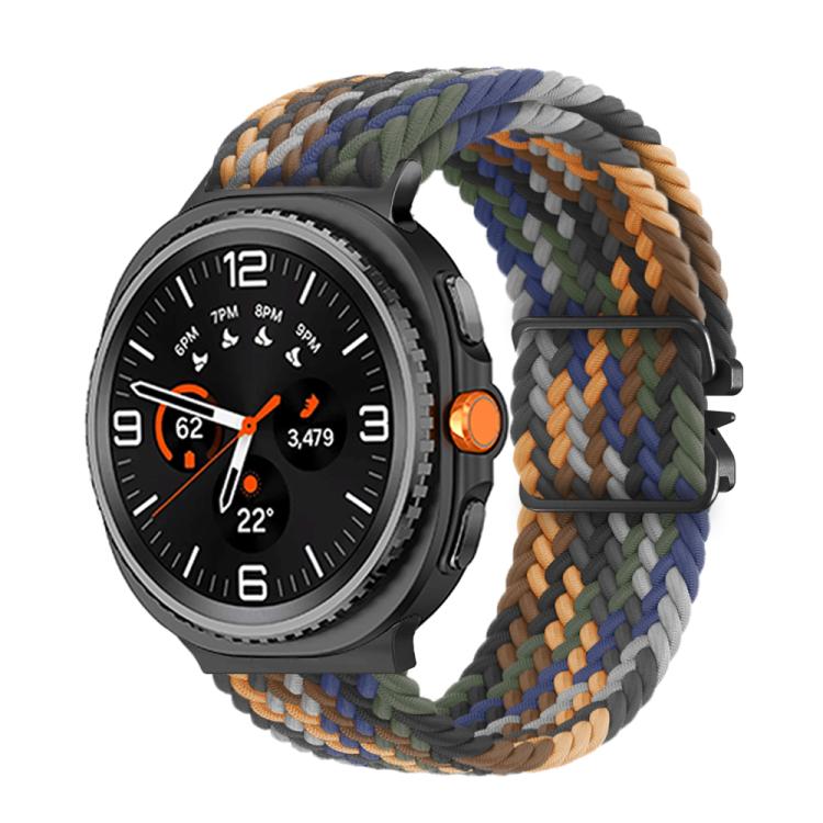 For Samsung Galaxy Watch8 / Watch8 Classic Parachute Buckle Braided Nylon Watch Band(Camouflage Colorful) - Watch Bands by buy2fix | Online Shopping UK | buy2fix