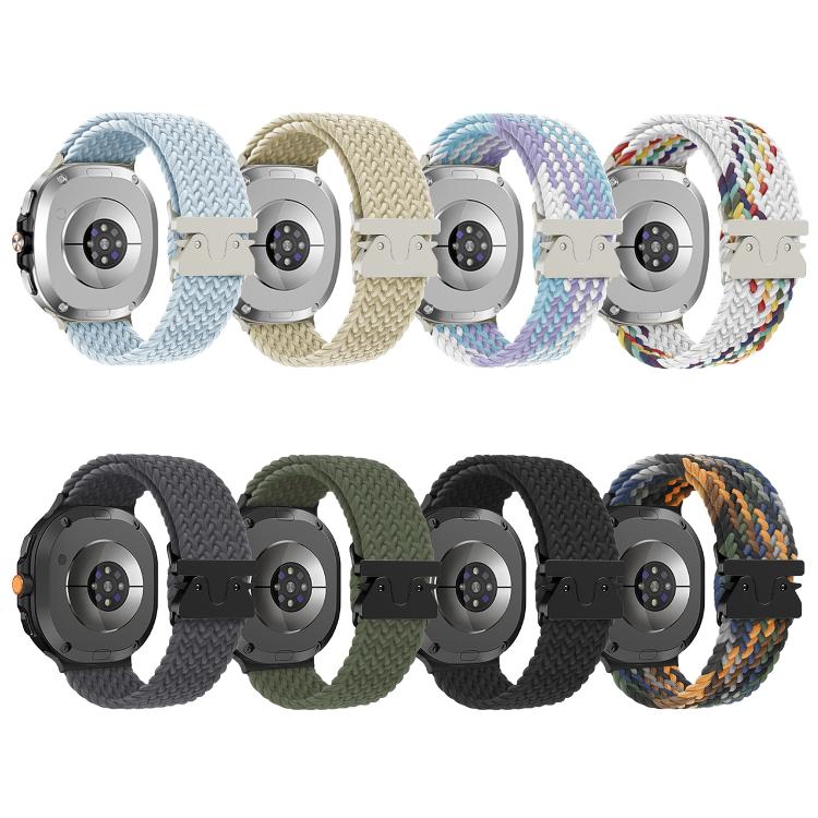For Samsung Galaxy Watch8 / Watch8 Classic Parachute Buckle Braided Nylon Watch Band(Camouflage Colorful) - Watch Bands by buy2fix | Online Shopping UK | buy2fix