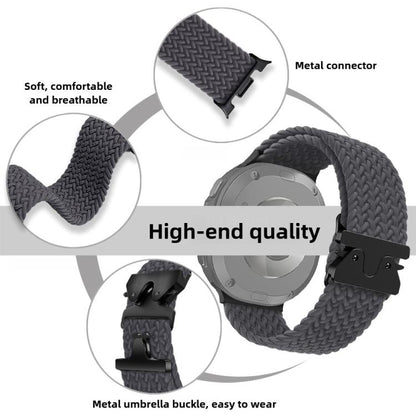 For Samsung Galaxy Watch8 / Watch8 Classic Parachute Buckle Braided Nylon Watch Band(Black) - Watch Bands by buy2fix | Online Shopping UK | buy2fix
