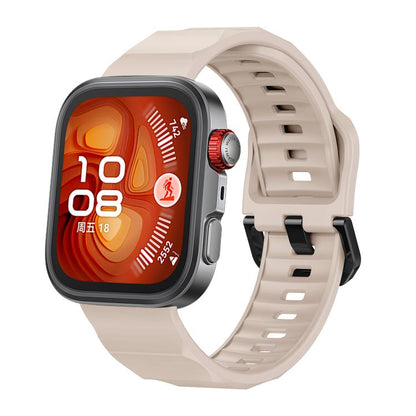 For Huawei Watch Fit3 / Fit4 / Fit4 Pro Wave Black Buckle Silicone Watch Band(Starlight) - Watch Bands by buy2fix | Online Shopping UK | buy2fix