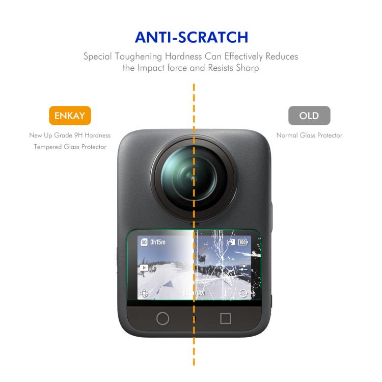 For DJI Osmo 360 2pcs ENKAY Hat-Prince 0.2mm 9H Tempered Glass Screen Protector Watch Film - Protective Film & Stickers by ENKAY | Online Shopping UK | buy2fix