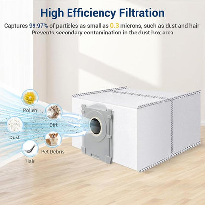 JUNSUNMAY 6pcs Sweeping Robot Non-woven Fabrics Dust Bag for Ecovacs Deebot T50 Pro / T50 Max / T50 Omni - For ECOVACS Accessories by JUNSUNMAY | Online Shopping UK | buy2fix