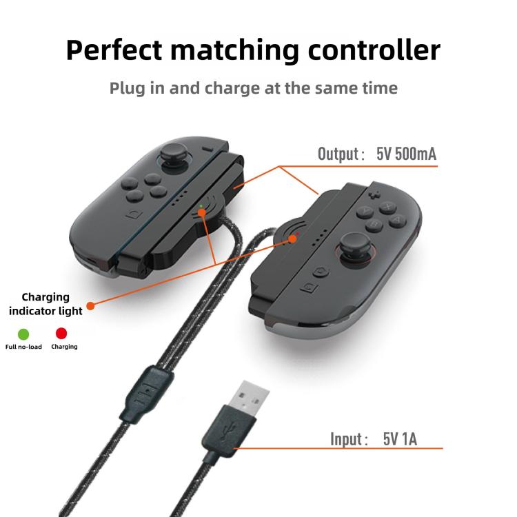 For Nintendo Switch 2 Left and Right Handles Dual Charging Cable - Charger & Power by buy2fix | Online Shopping UK | buy2fix