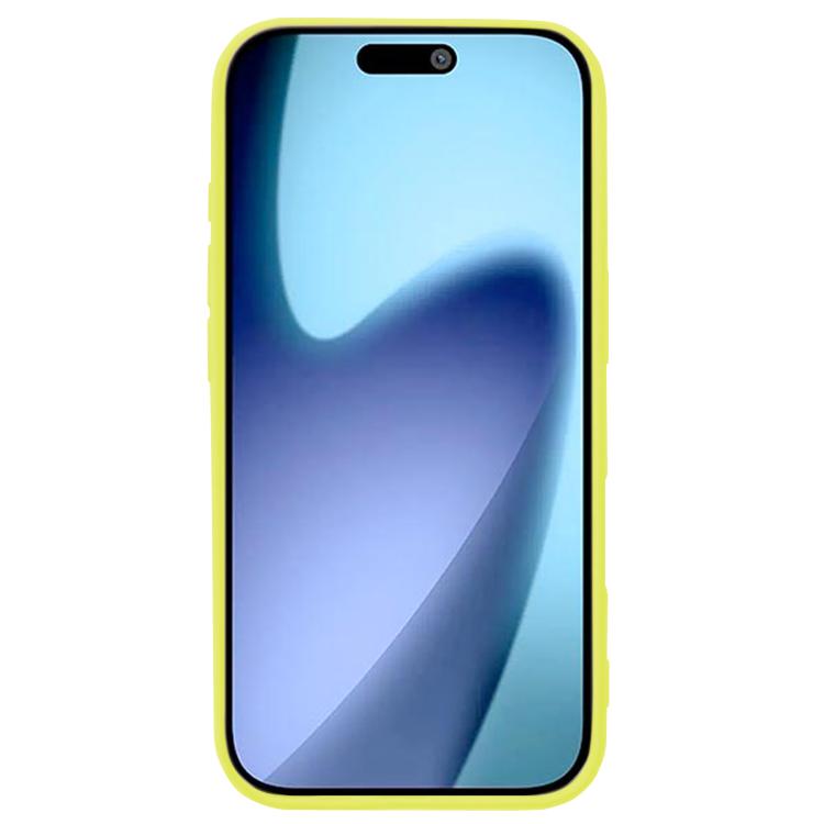 For iPhone 17 Air Kalebol Solid Color Simple All-inclusive Liquid Silicone Phone Case(Yellow) - iPhone 17 Air Cases by Kalebol | Online Shopping UK | buy2fix
