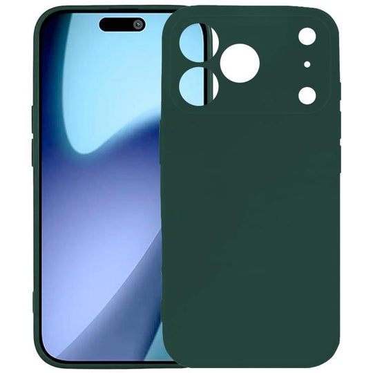 For iPhone 17 Pro Kalebol Precise Cutouts Solid Color TPU Phone Case(Dark Green)