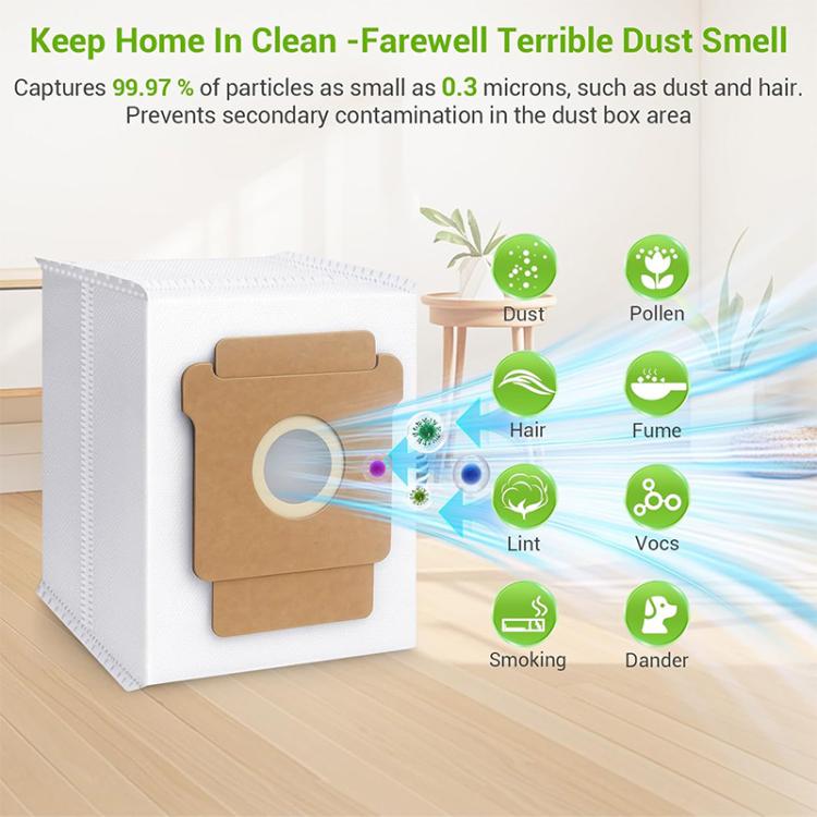 JUNSUNMAY 6pcs Robot Cleaner Non-woven Fabrics Dust Bag for iRobot Roomba Plus 405 / 505 Combo - For iRobot Accessories by JUNSUNMAY | Online Shopping UK | buy2fix