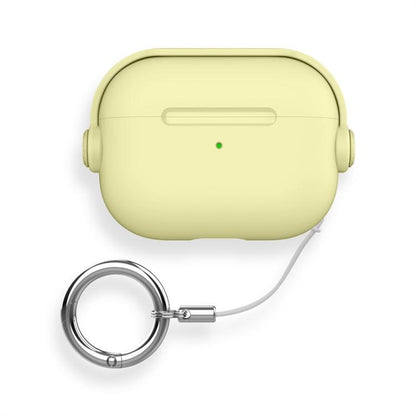 For AirPods Pro 3 Lock TPU Hybrid PC Earphone Protective Cover with Ring Rope(Wheat Straw Yellow) - For AirPods Pro 3 by buy2fix | Online Shopping UK | buy2fix