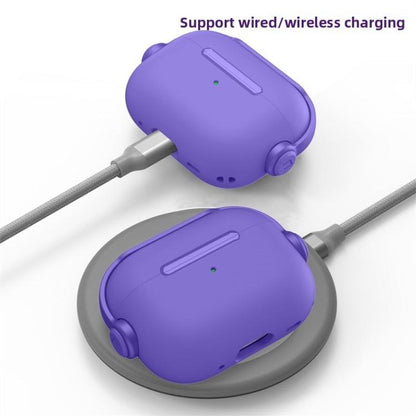 For AirPods Pro 3 Lock TPU Hybrid PC Earphone Protective Cover with Ring Rope(Wheat Straw Yellow) - For AirPods Pro 3 by buy2fix | Online Shopping UK | buy2fix