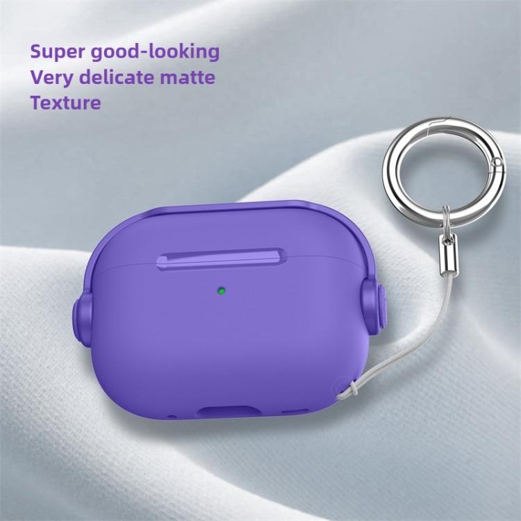 For AirPods Pro 3 Lock TPU Hybrid PC Earphone Protective Cover with Ring Rope(Wheat Straw Yellow) - For AirPods Pro 3 by buy2fix | Online Shopping UK | buy2fix