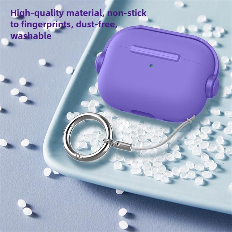 For AirPods Pro 3 Lock TPU Hybrid PC Earphone Protective Cover with Ring Rope(Wheat Straw Yellow) - For AirPods Pro 3 by buy2fix | Online Shopping UK | buy2fix