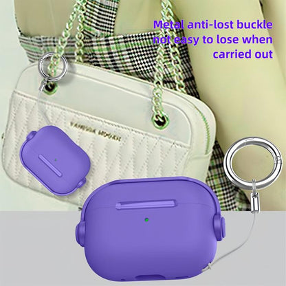 For AirPods Pro 3 Lock TPU Hybrid PC Earphone Protective Cover with Ring Rope(Wheat Straw Yellow) - For AirPods Pro 3 by buy2fix | Online Shopping UK | buy2fix