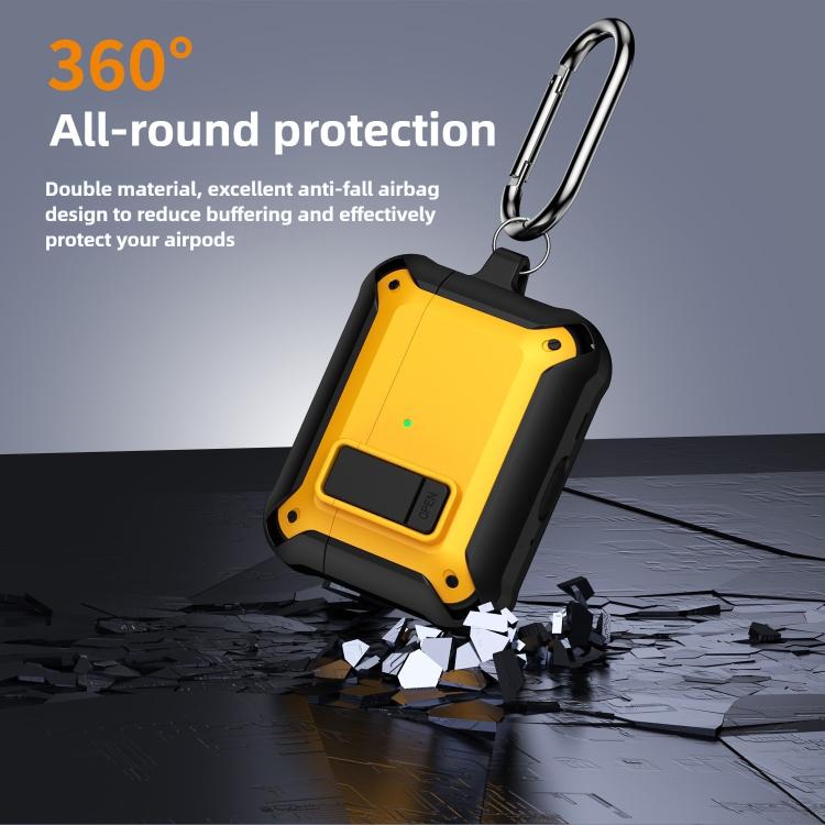 For AirPods Pro 3 Lock TPU Hybrid PC Earphone Protective Cover(White) - For AirPods Pro 3 by buy2fix | Online Shopping UK | buy2fix