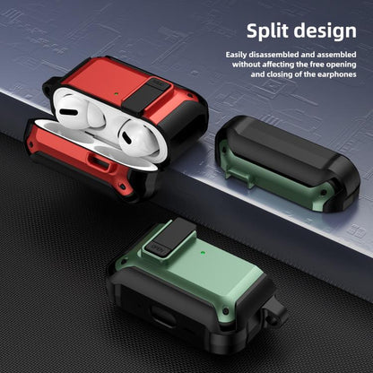 For AirPods Pro 3 Lock TPU Hybrid PC Earphone Protective Cover(White) - For AirPods Pro 3 by buy2fix | Online Shopping UK | buy2fix