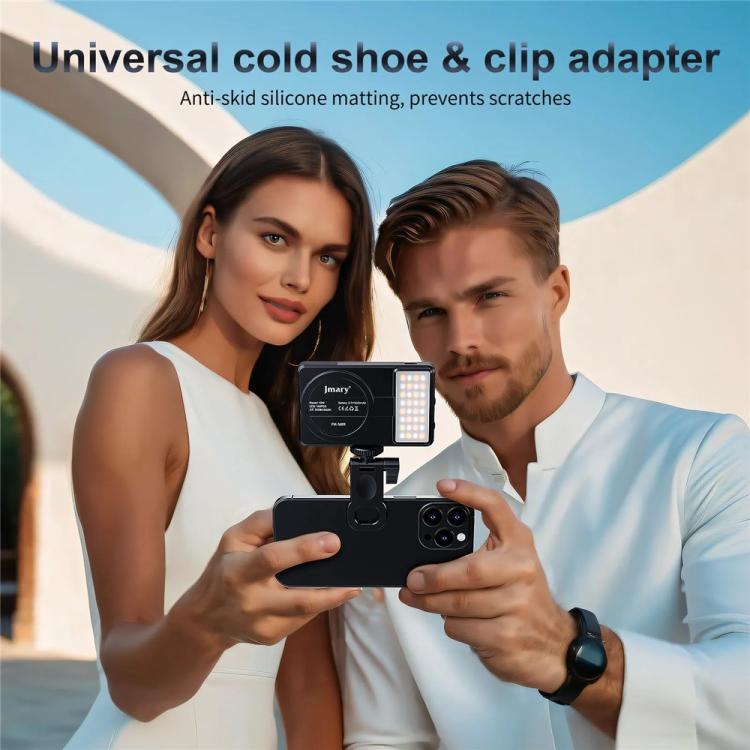 JMARY FM-168R Dual Color Temperature 160 LED Beads Portable Magnetic Phone Fill Light(Black) -  by Jmary | Online Shopping UK | buy2fix