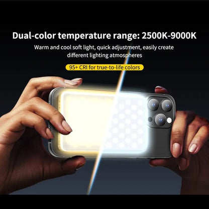 JMARY FM-168R Dual Color Temperature 160 LED Beads Portable Magnetic Phone Fill Light(Black) -  by Jmary | Online Shopping UK | buy2fix