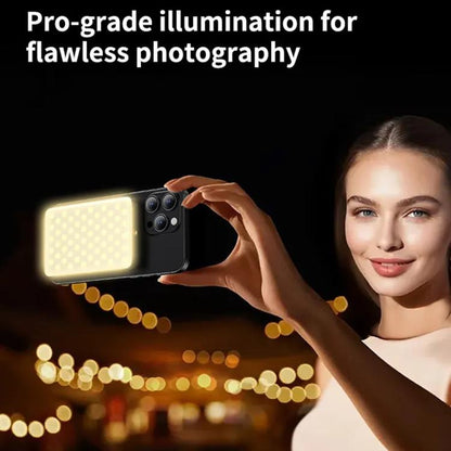 JMARY FM-168R Dual Color Temperature 160 LED Beads Portable Magnetic Phone Fill Light(White) -  by Jmary | Online Shopping UK | buy2fix