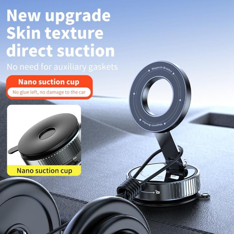 K1 360 Degree Rotation Foldable Navigation Stand Magnetic Car Phone Holder Suction Cup Base - Universal Car Holders by buy2fix | Online Shopping UK | buy2fix