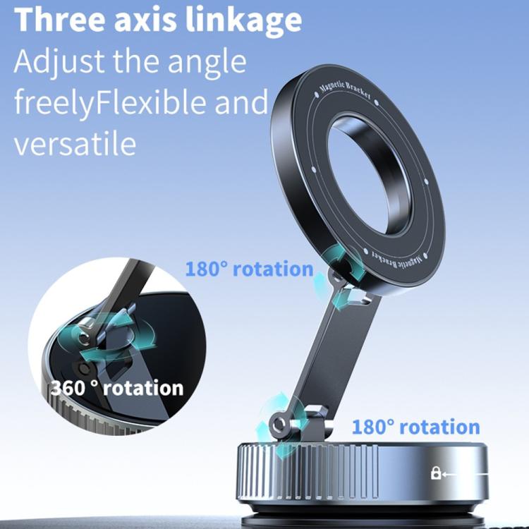 K1 360 Degree Rotation Foldable Navigation Stand Magnetic Car Phone Holder Suction Cup Base - Universal Car Holders by buy2fix | Online Shopping UK | buy2fix