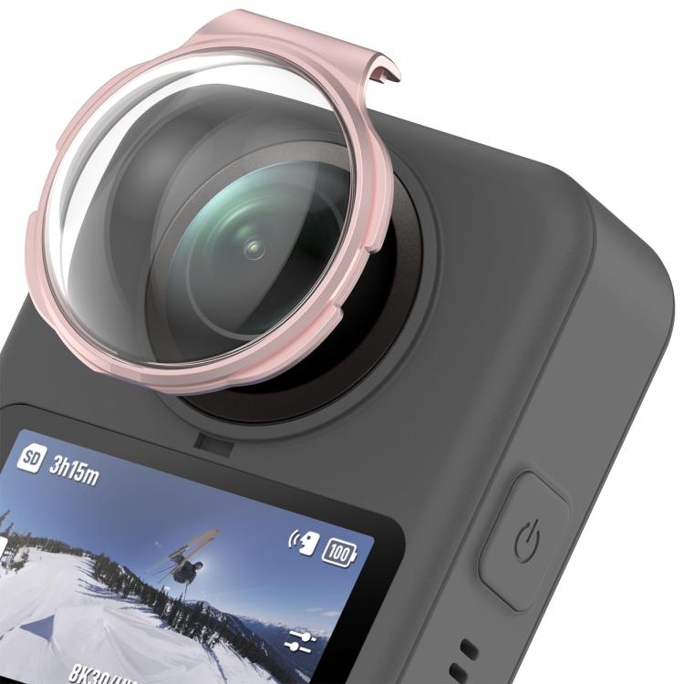 For DJI Osmo 360 Panoramic Camera Tempered Glass Cover Protective Lens Guard(Pink) - Other by buy2fix | Online Shopping UK | buy2fix