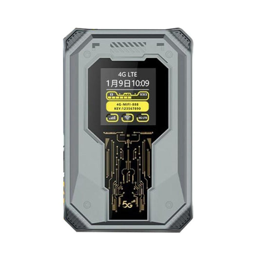 A50 Support 8 Devices Portable SIM Card 4G WiFi Router Rechargeable Time Display Router - 4G Mobile Wifi by buy2fix | Online Shopping UK | buy2fix