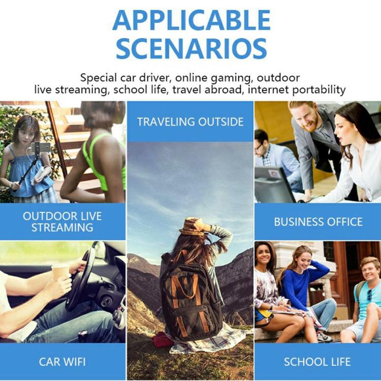 A50 Support 8 Devices Portable SIM Card 4G WiFi Router Rechargeable Time Display Router - 4G Mobile Wifi by buy2fix | Online Shopping UK | buy2fix