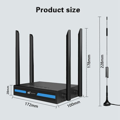 ED126-E With 2 Outdoor Suction Cup Antennas 4G LTE Router WiFi CPE Wireless Network Router, Plug:US Plug - Wireless Routers by buy2fix | Online Shopping UK | buy2fix