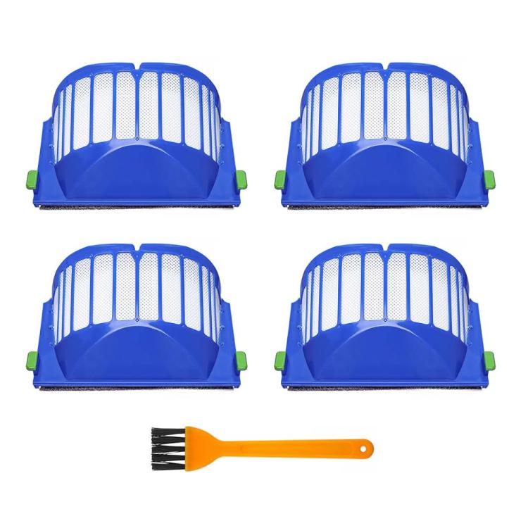 JUNSUNMAY 4pcs Sweeper Clean Filter with Brush for iRobot Roomba 600 Series - For iRobot Accessories by JUNSUNMAY | Online Shopping UK | buy2fix