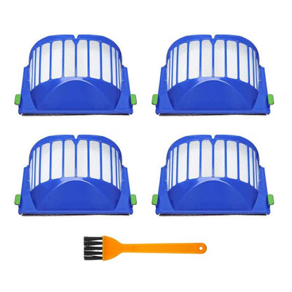 JUNSUNMAY 4pcs Sweeper Clean Filter with Brush for iRobot Roomba 600 Series - For iRobot Accessories by JUNSUNMAY | Online Shopping UK | buy2fix