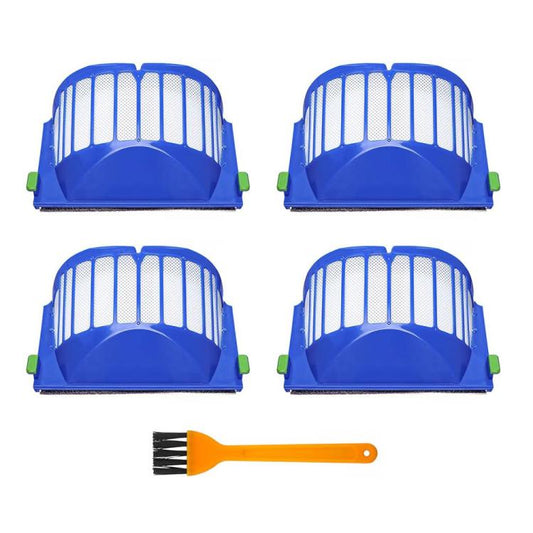 JUNSUNMAY 4pcs Sweeper Clean Filter with Brush for iRobot Roomba 600 Series - For iRobot Accessories by JUNSUNMAY | Online Shopping UK | buy2fix