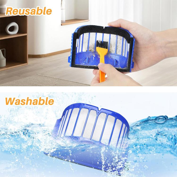 JUNSUNMAY 4pcs Sweeper Clean Filter with Brush for iRobot Roomba 600 Series - For iRobot Accessories by JUNSUNMAY | Online Shopping UK | buy2fix