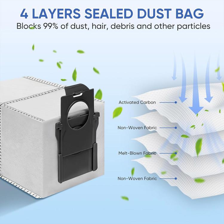 JUNSUNMAY 6pcs Robot Cleaner Non-woven Fabrics Dust Bag for Dreame X40 Ultra / X30 Ultra - Other Accessories by JUNSUNMAY | Online Shopping UK | buy2fix