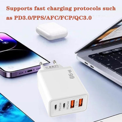 TE-PD44 Dual USB-A Dual Type-C 4-port Mobile Phone Charger EU Plug - USB Charger by buy2fix | Online Shopping UK | buy2fix