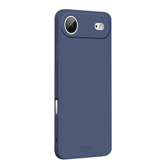 For iPhone Air MOFI Caring Soft Shell Liquid Silicone Skin Feel Phone Case(Grayish Blue)