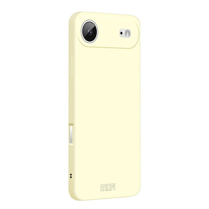 For iPhone 17 Air MOFI Caring Soft Shell Liquid Silicone Skin Feel Phone Case(White) - iPhone 17 Air Cases by MOFI | Online Shopping UK | buy2fix