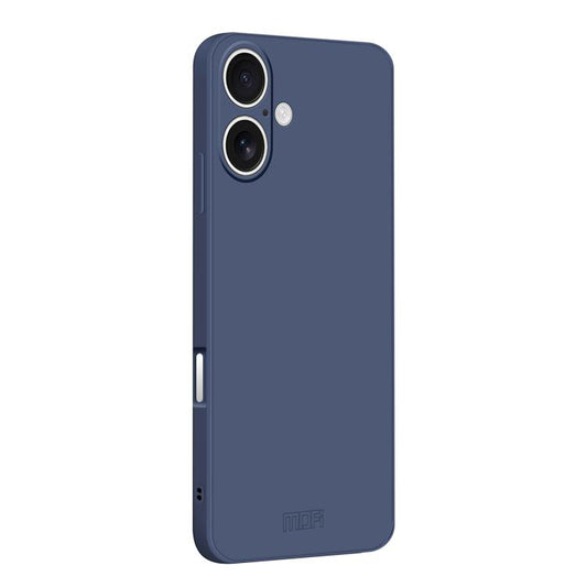 For iPhone 17 MOFI Caring Soft Shell Liquid Silicone Skin Feel Phone Case(Grayish Blue) - iPhone 17 Cases by MOFI | Online Shopping UK | buy2fix